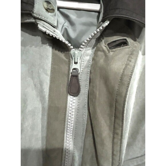 Vtg 90s Fieldmaster Jacket Mens Med Tan Barn Chore Coat Quilt Down Lined Leather - Picture 7 of 16